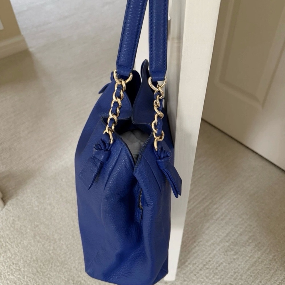 Tory Burch Cobalt Blue Leather Shoulder Bag - Picture 12 of 12
